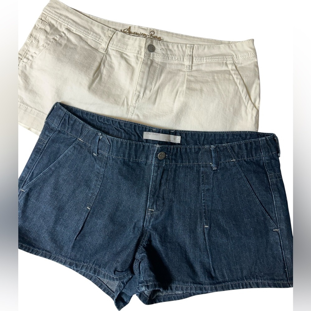 American Rag White Shorts + Denim Old Navy Shorts